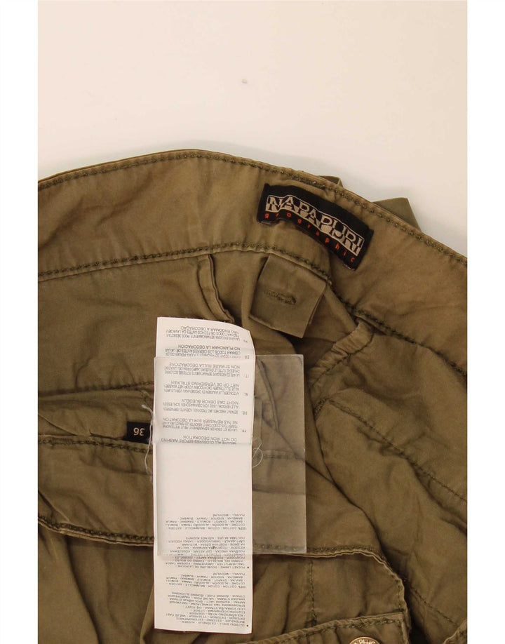 Shorts cargo masculino Napapijri W36 grande algodão cáqui