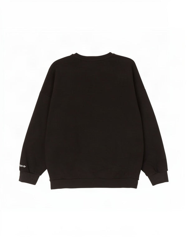 Adidas feminino gráfico oversized moletom jumper reino unido 16 grande algodão preto