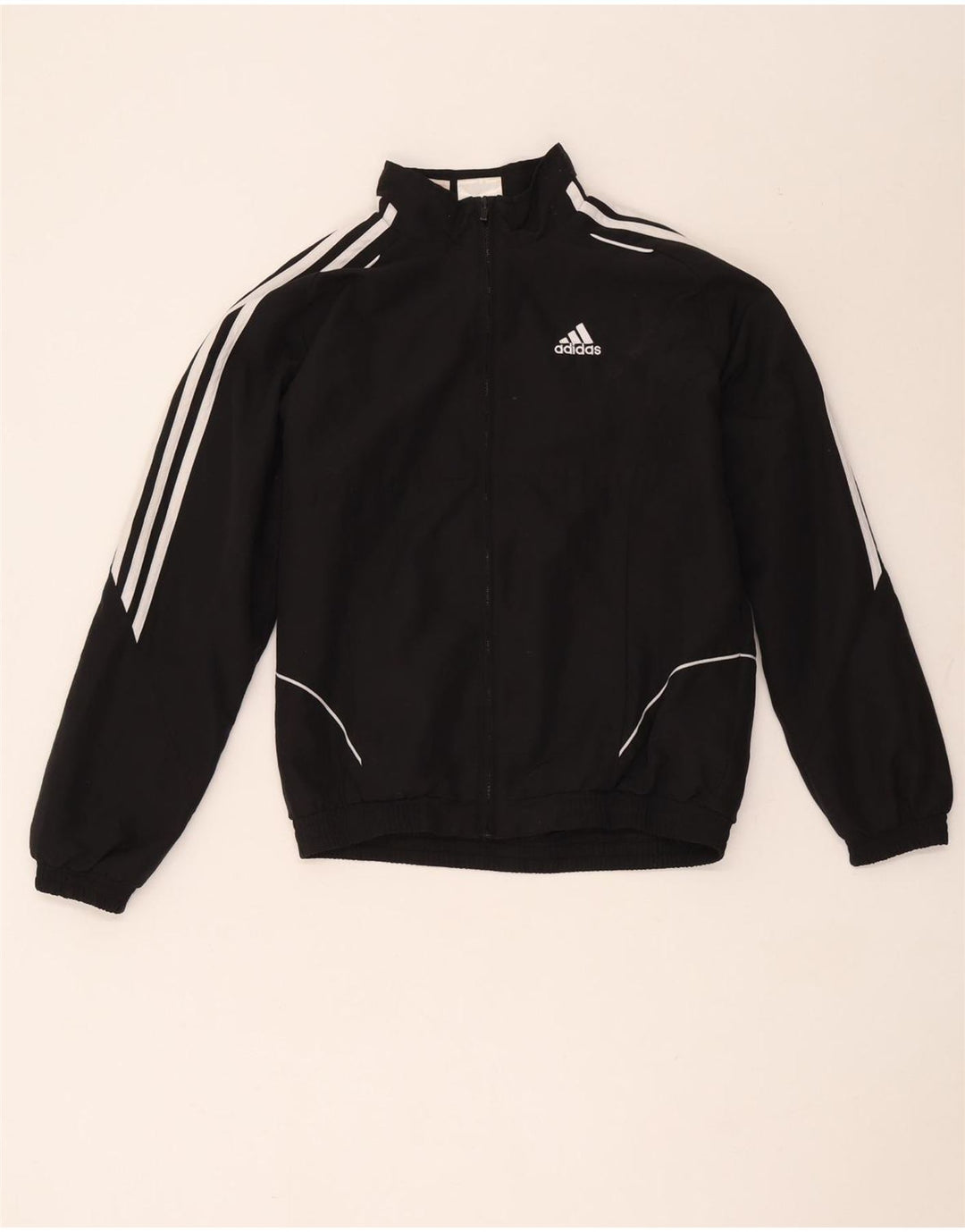 Casaco de treino Adidas Boys 13-14 anos preto poliéster
