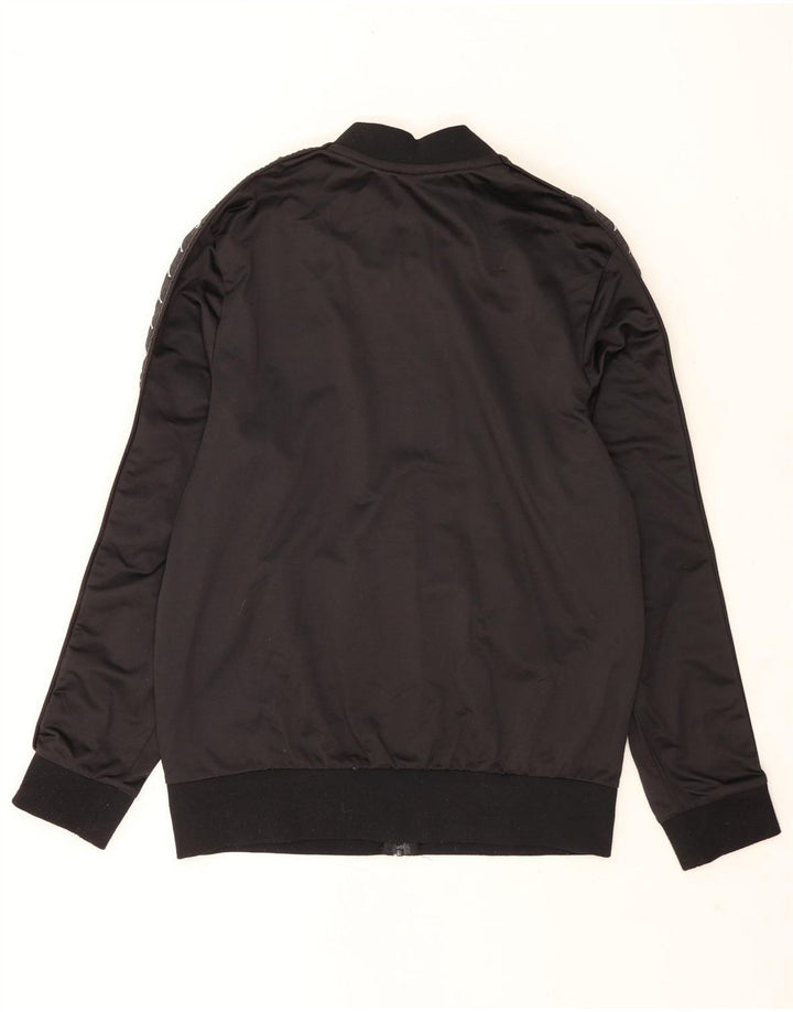 Kappa Mens Graphic Tracksuit Top Jaqueta Grande Poliéster Preto