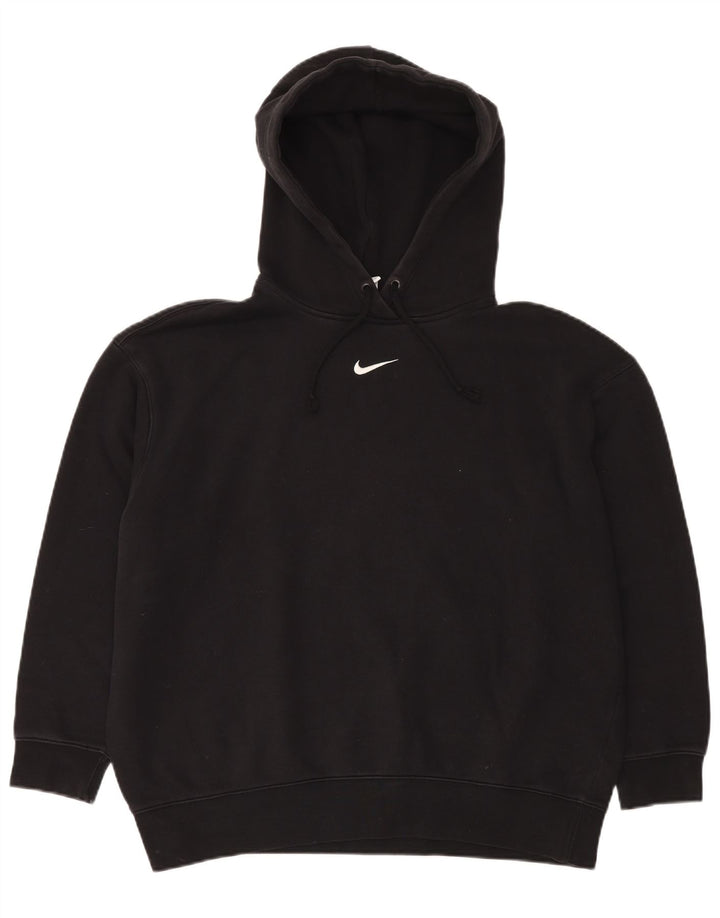 NIKE Mens Loose Fit Hoodie Jumper Médio Algodão Preto