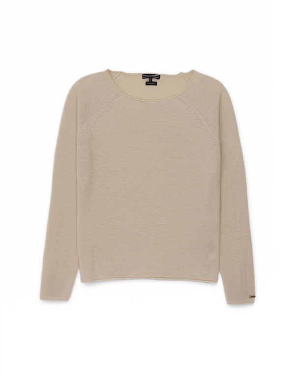Tommy Hilfiger Suéter feminino com gola canoa