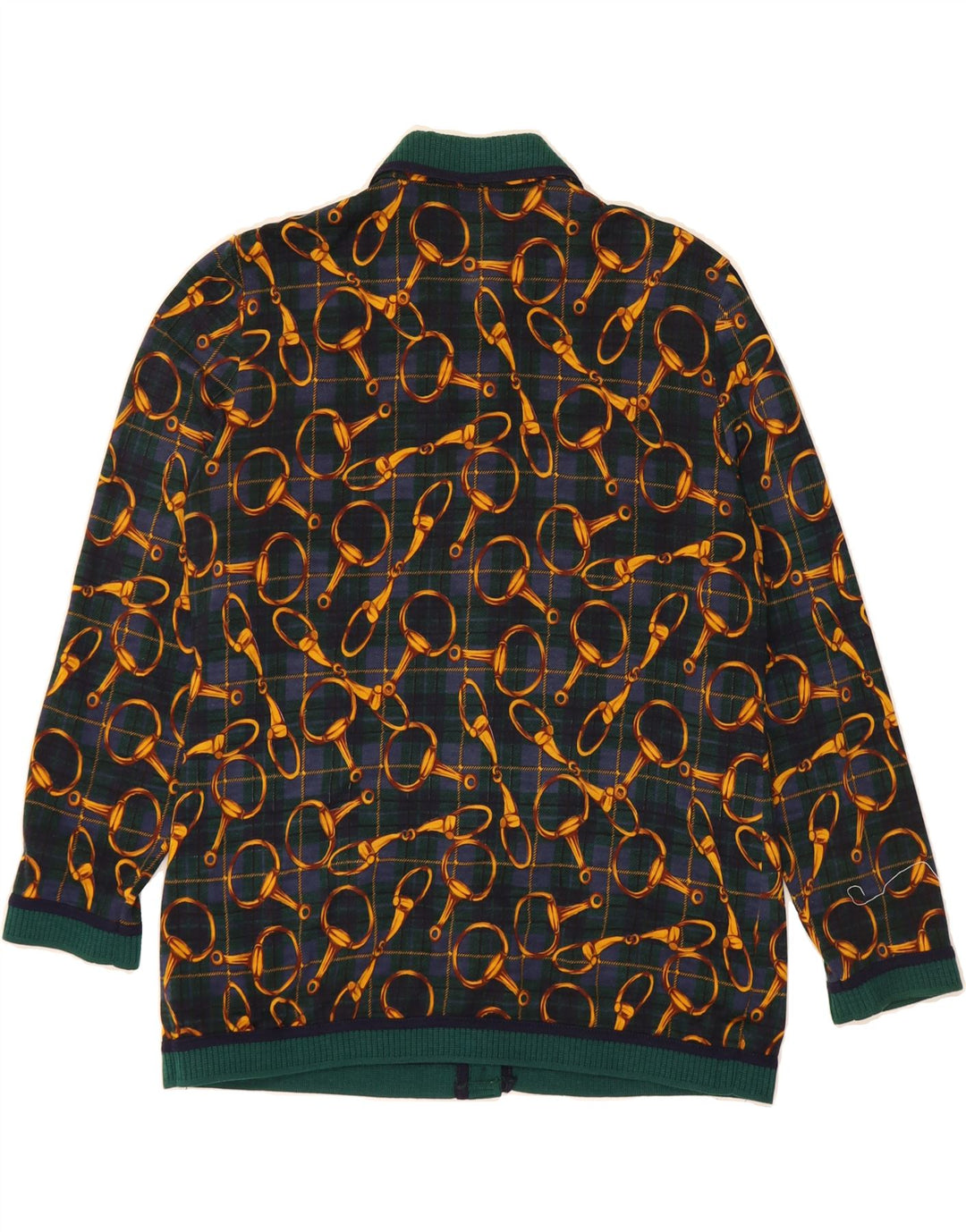 Suéter cardigã feminino com padrão abstrato DOMINA Reino Unido 20 2XL verde