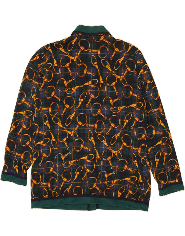 Suéter cardigã feminino com padrão abstrato DOMINA Reino Unido 20 2XL verde