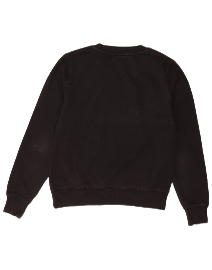Champion feminino gráfico oversized moletom jumper UK 10 pequeno preto