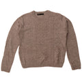 Zara Suéter feminino oversized com gola redonda Reino Unido 10 pequeno cinza acrílico