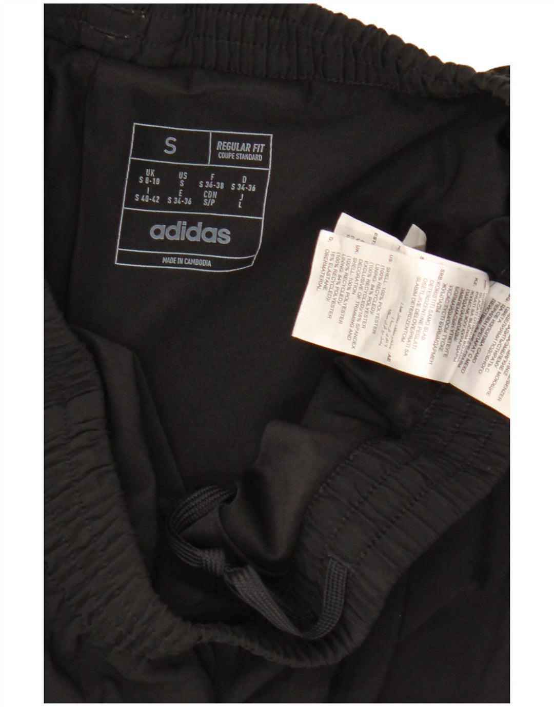 Adidas Womens Regular Fit Sport Shorts UK 8/10 Pequeno Poliéster Preto