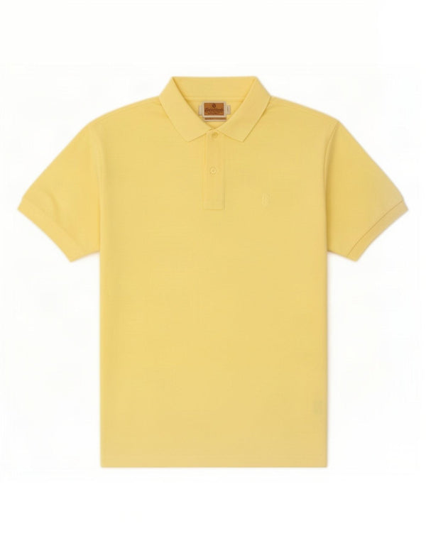 Camisa polo masculina Conte of Florence algodão amarelo médio