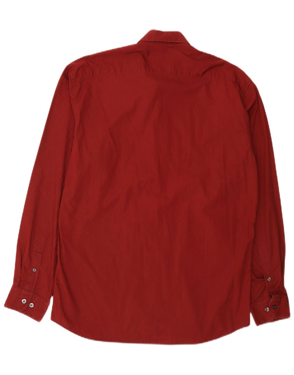 Camisa masculina Massimo Dutti tamanho 42 grande algodão Borgonha