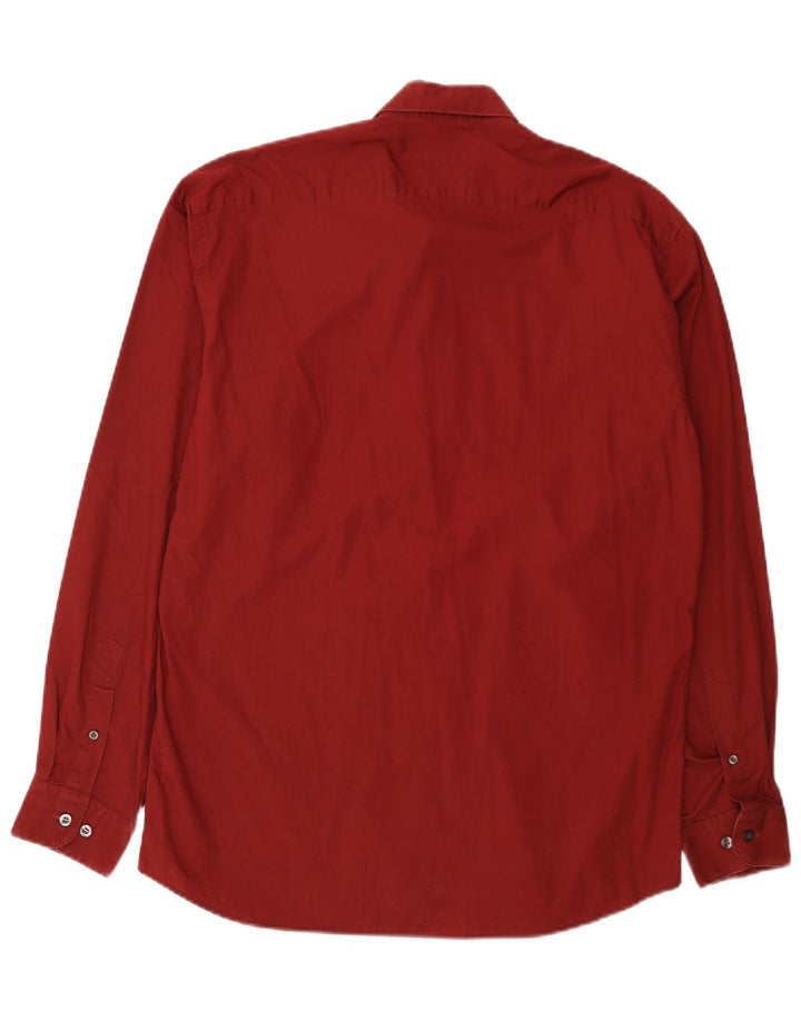 Camisa masculina Massimo Dutti tamanho 42 grande algodão Borgonha