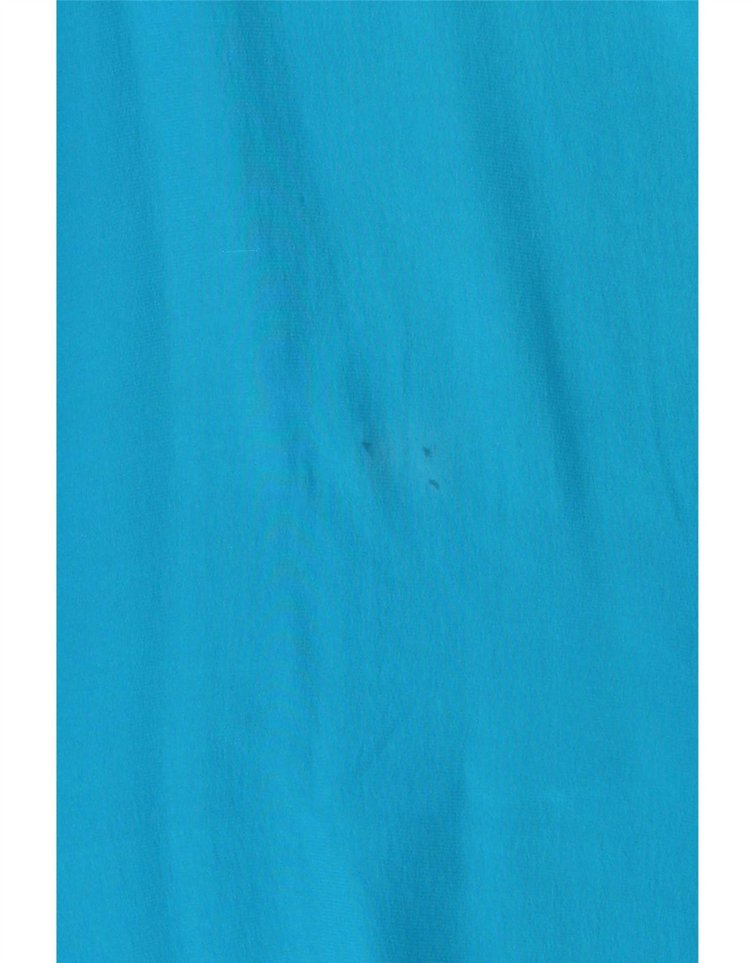 Blusa feminina vintage sem mangas, top UK 14 seda azul médio