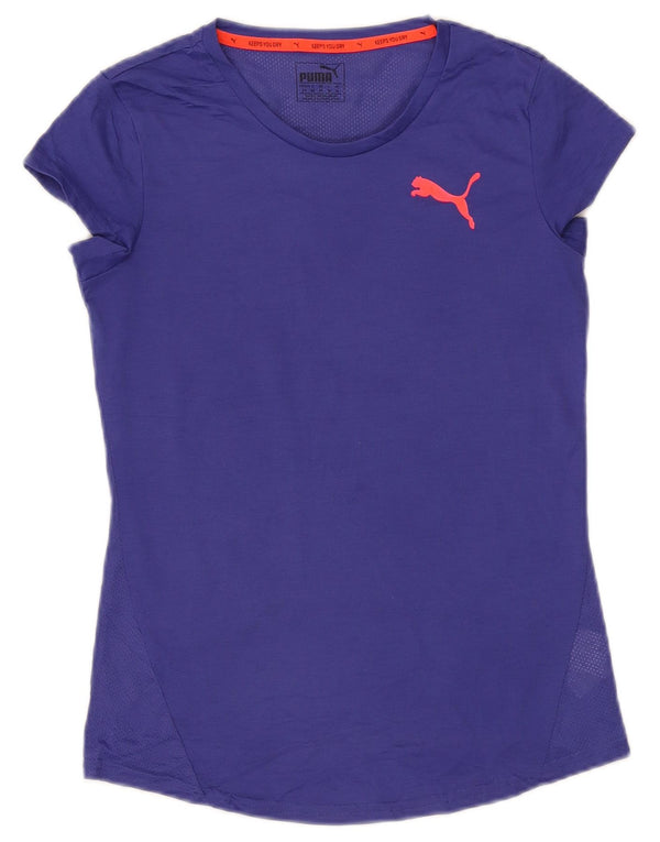 Puma Camiseta Feminina Top UK 10 Pequena Roxa Poliéster
