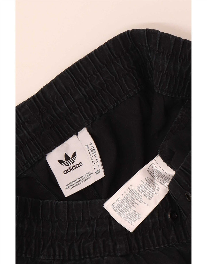 Adidas Mens Cargo Shorts Médio W30 Algodão Preto