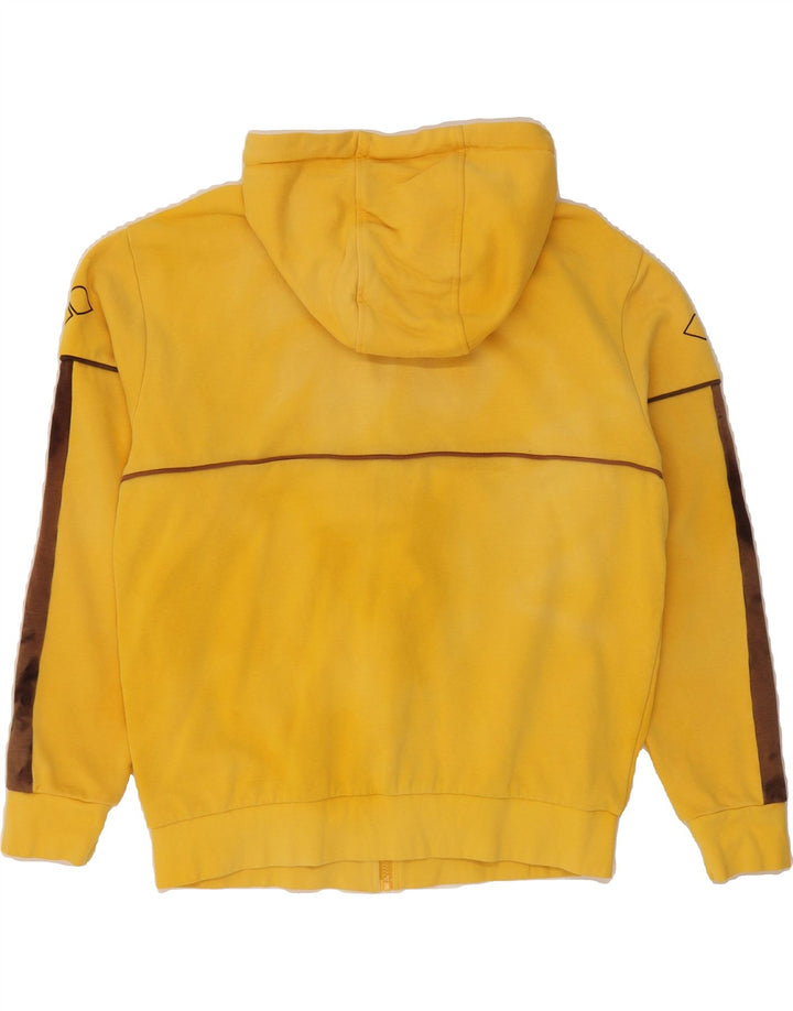 ARENA Mens Graphic Zip Hoodie Sweater Medium Yellow Colourblock Cotton Vintage Arena and Second-Hand Arena from Messina Hembry 