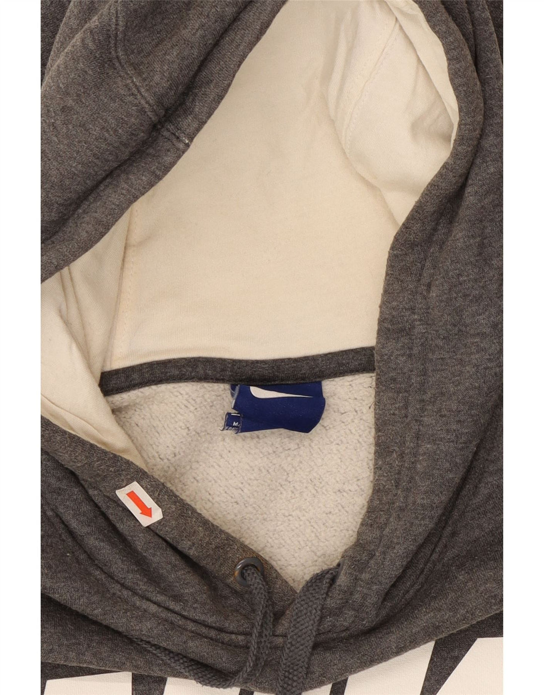 Jumper com capuz gráfico masculino Nike médio cinza algodão