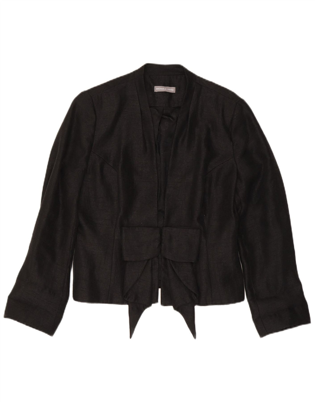Jaqueta Blazer Feminina Vintage Reino Unido 14 Viscose Preta Média