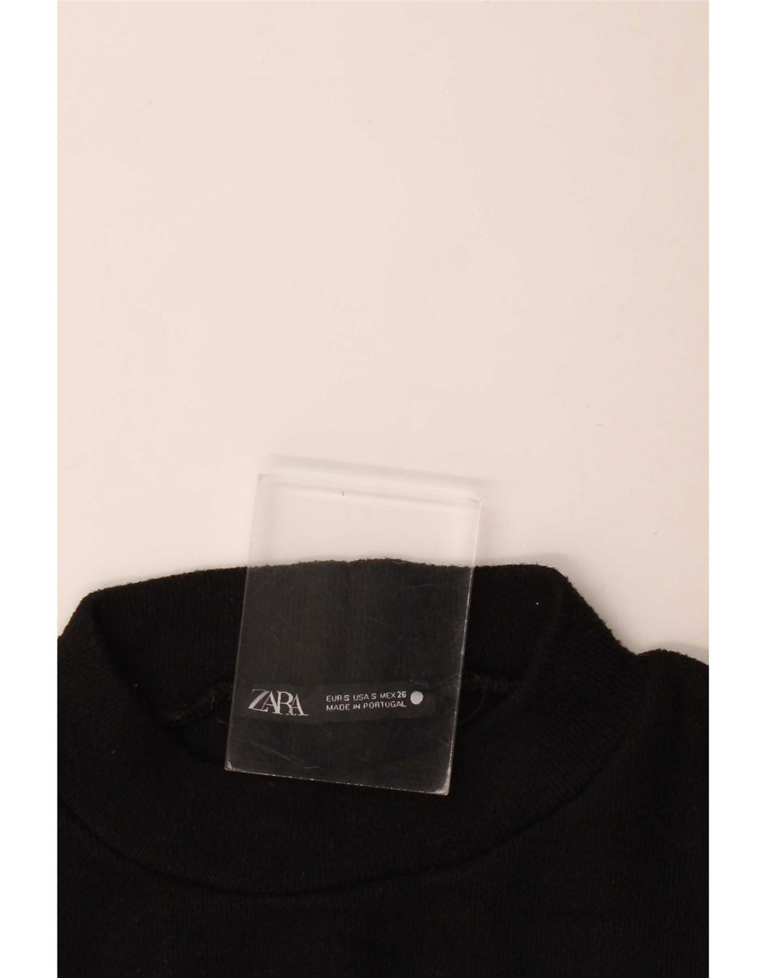 Blusa cropped feminina Zara UK 10 pequena preta