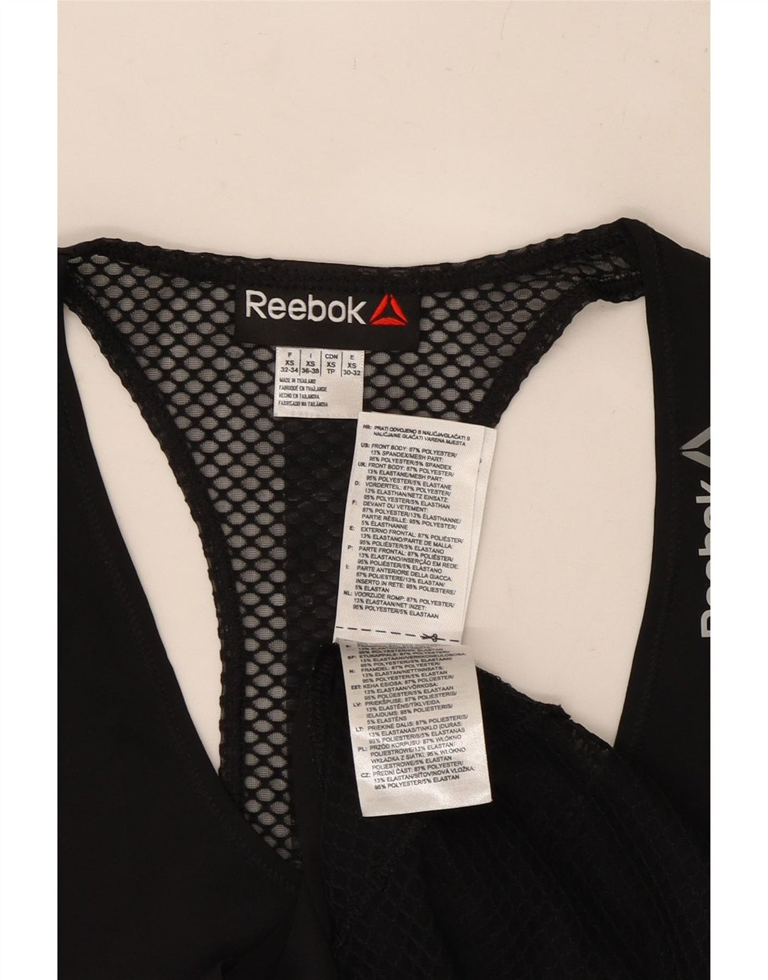 Colete feminino REEBOK UK 4 XS preto poliéster