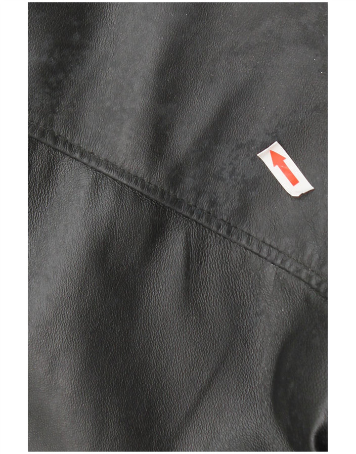 Casaco de couro masculino In Extenso UK 40 grande couro preto