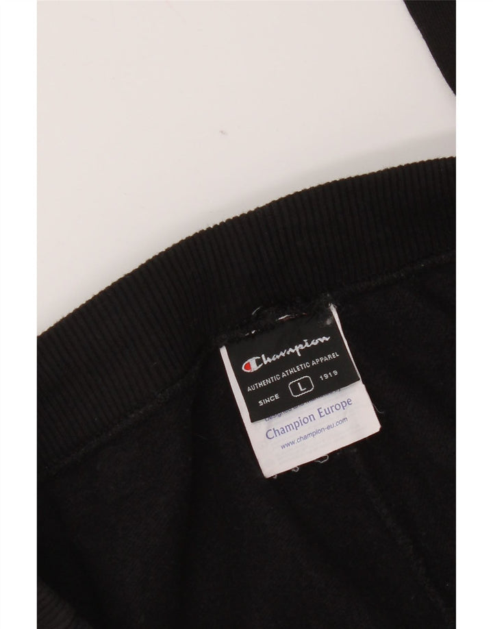 Calça de treino masculina Champion grande de algodão preto