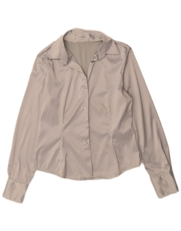Blusa feminina Naracamicie UK 12 médio prata poliéster