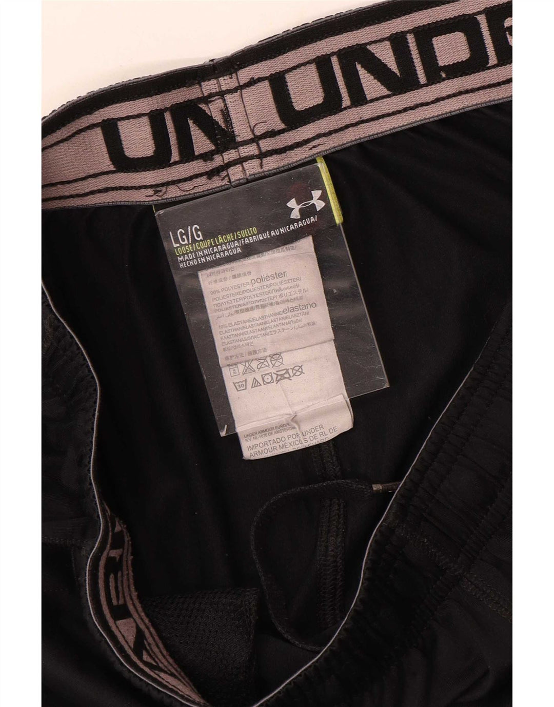 Under Armour Mens Sport Shorts Grande Poliéster Preto