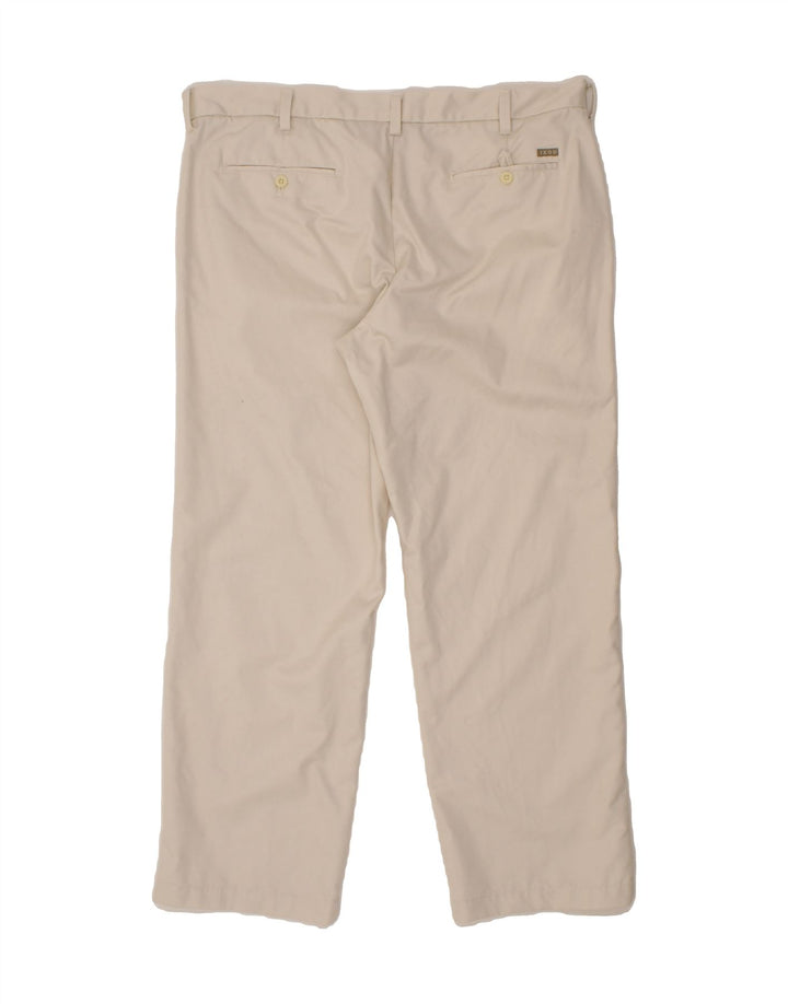 IZOD Mens Slim Fit Chino Trousers W38 L30  Off White Cotton Vintage Izod and Second-Hand Izod from Messina Hembry 
