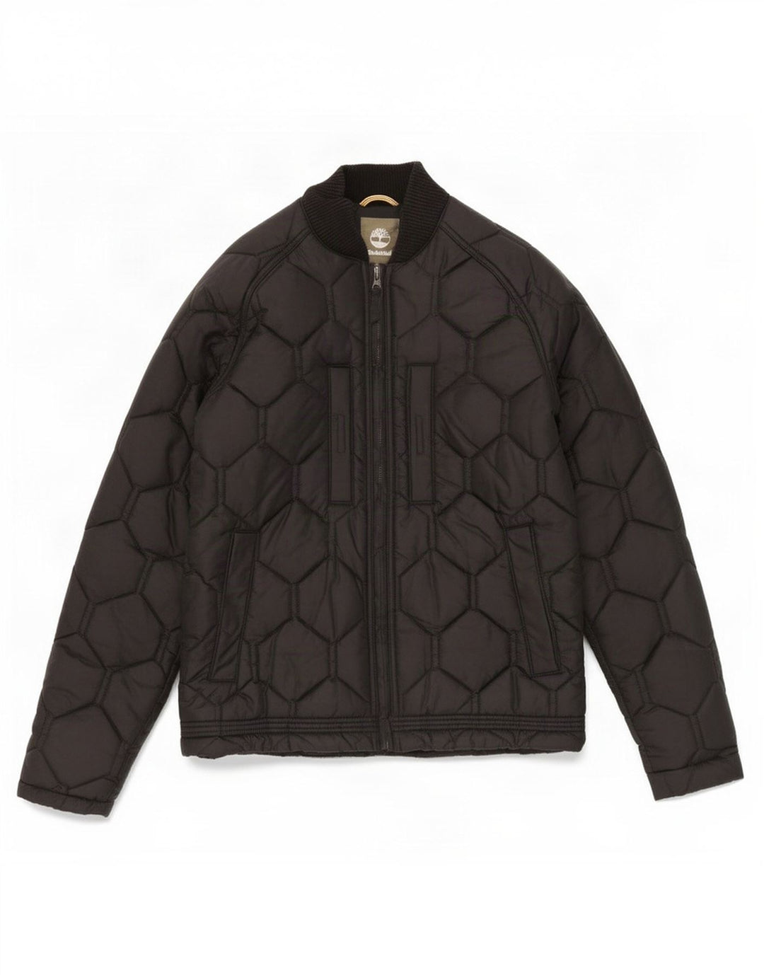 Jaqueta acolchoada masculina Timberland UK 36 pequena preta nylon