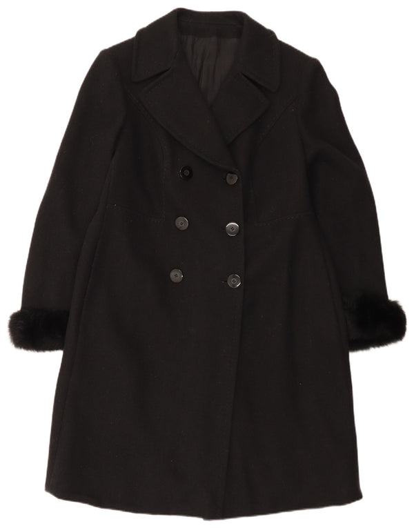 Casaco feminino Giole com peito duplo UK 14 médio preto