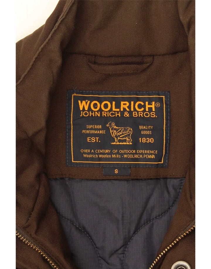 Jaqueta corta-vento militar masculina Woolrich Reino Unido 36 nylon cáqui pequeno