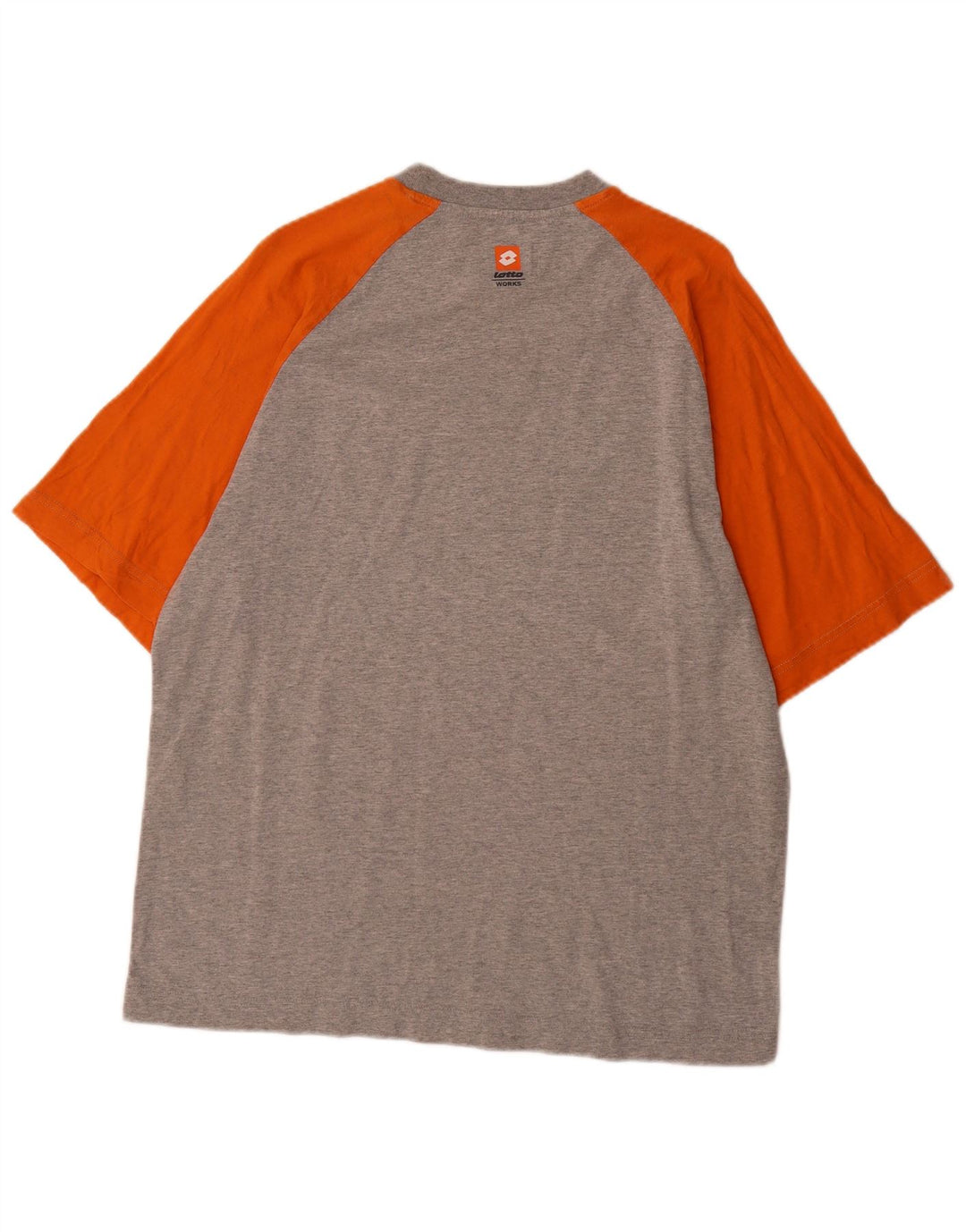 Camiseta gráfica masculina Lotto Top grande bloco colorido cinza