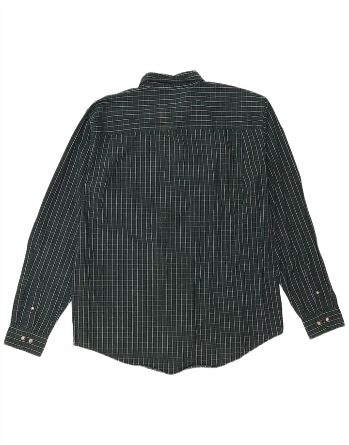 Camisa masculina de flanela WRANGLER algodão xadrez verde médio