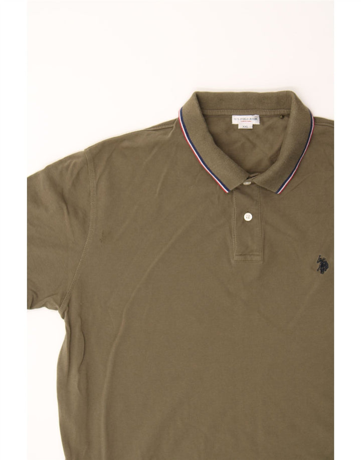 U.S. POLO ASSN. Mens Polo Shirt 2XL Khaki Vintage U.S. Polo Assn. and Second-Hand U.S. Polo Assn. from Messina Hembry 