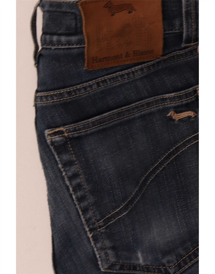 Harmont & Blaine Mens Slim Jeans W30 L32 Azul Marinho Algodão