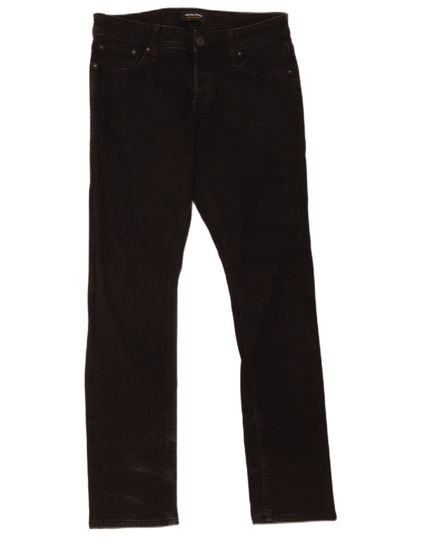 Jeans masculinos Jack & Jones Slim W30 L32 algodão preto