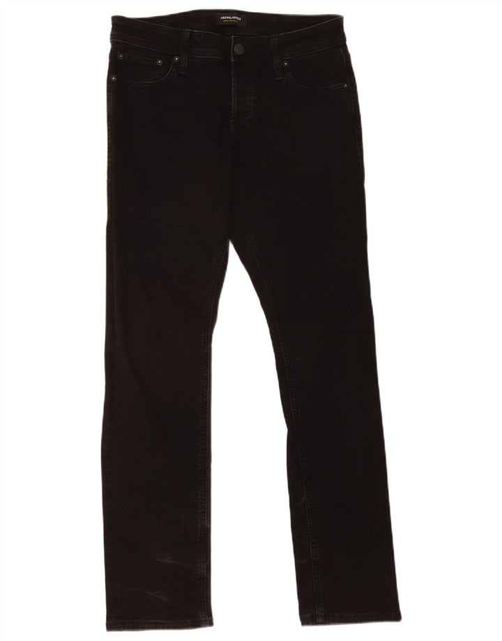 Jeans masculinos Jack & Jones Slim W30 L32 algodão preto