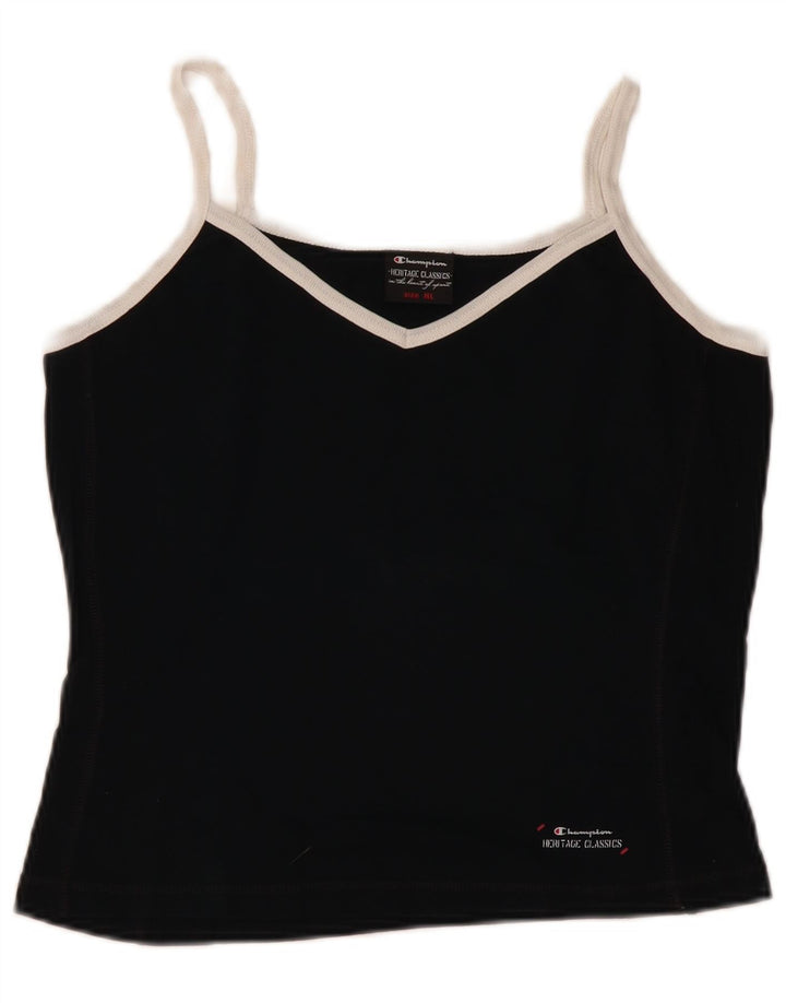 Campeão feminino Heritage Classics Cami Top UK 18 XL algodão preto