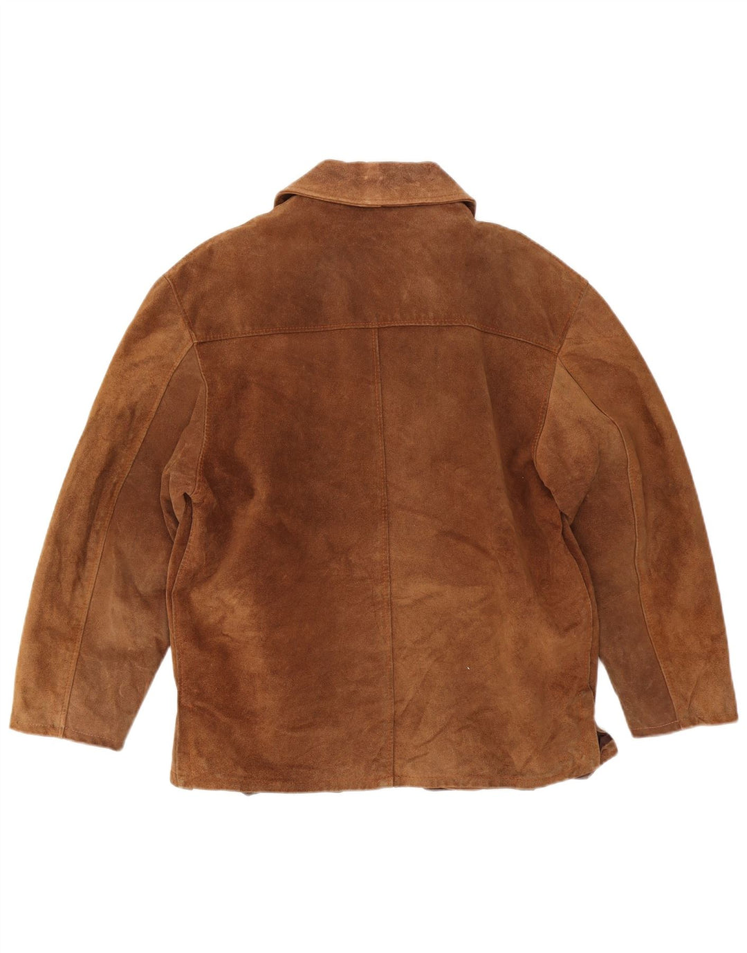 Jaqueta de camurça feminina vintage Reino Unido 16 grande marrom