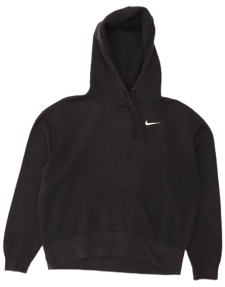 Jumper com capuz feminino Nike pequeno algodão preto