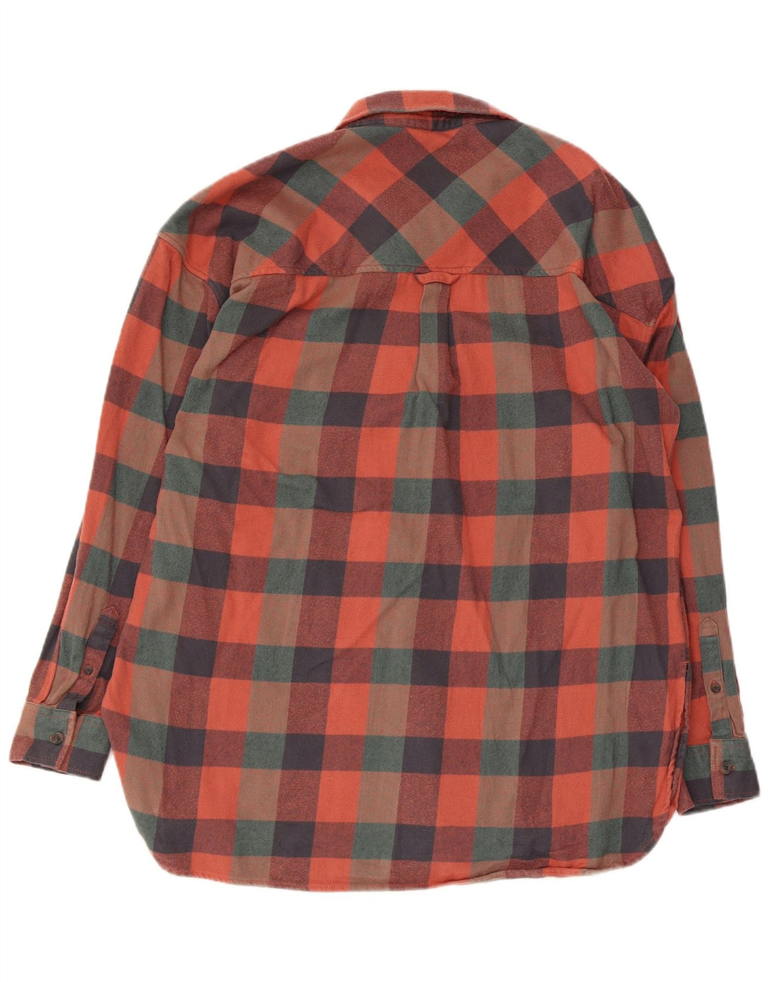 Camisa feminina de flanela Fat Face UK 12 algodão guingão multicolorido médio