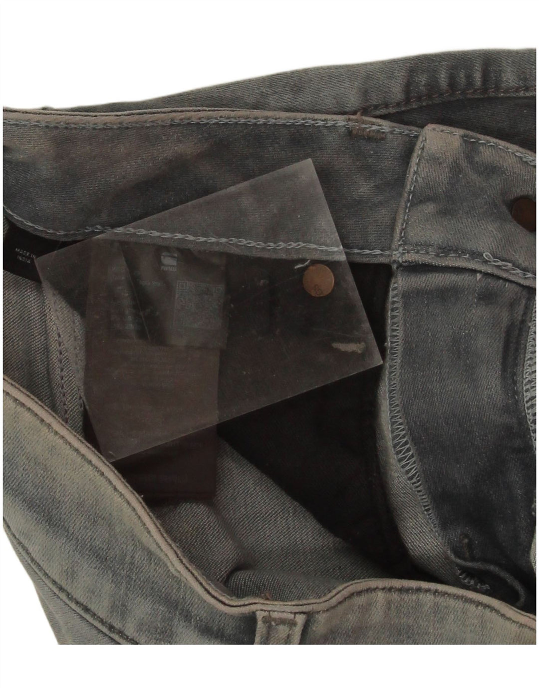 G-Star feminino Midge Slim Jeans W28 L29 algodão cinza