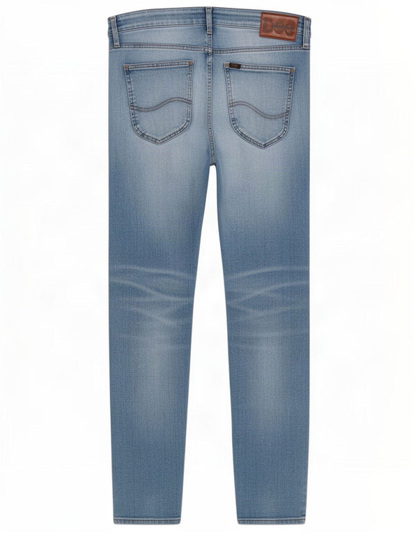 Lee Mens Malone Distressed Jeans Skinny W32 L32 Azul Algodão