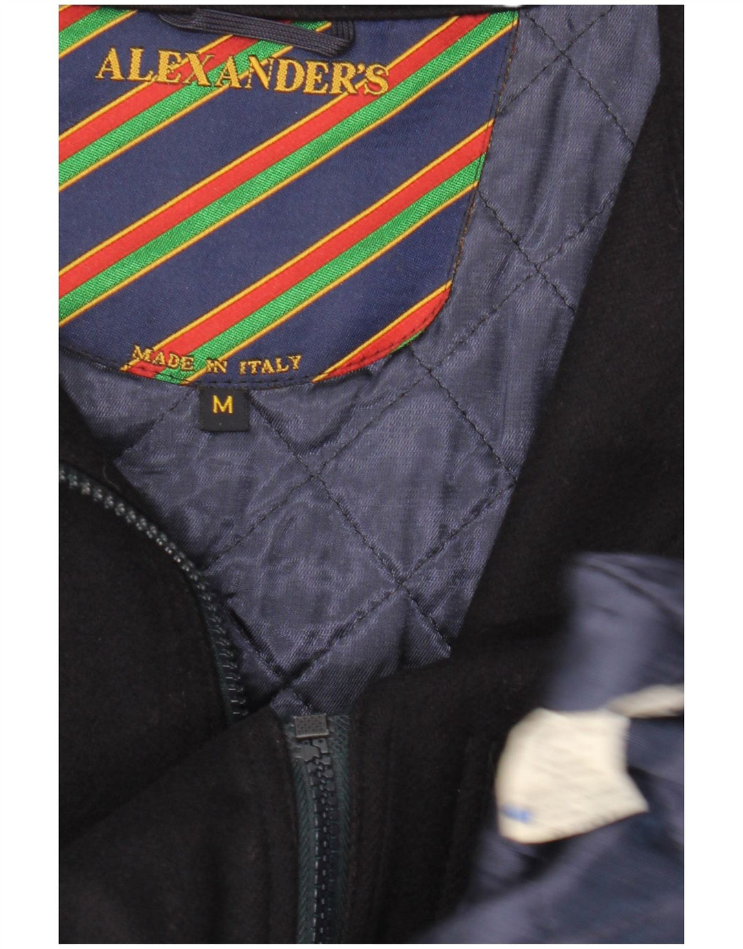 Casaco corta-vento masculino de ajuste solto Alexander's Reino Unido 38 lã azul marinho médio