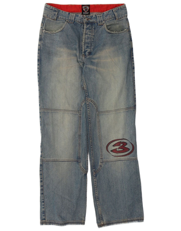 Suomy Masculino Motorstyle Graphic Straight Jeans Médio W32 L32 Azul Algodão