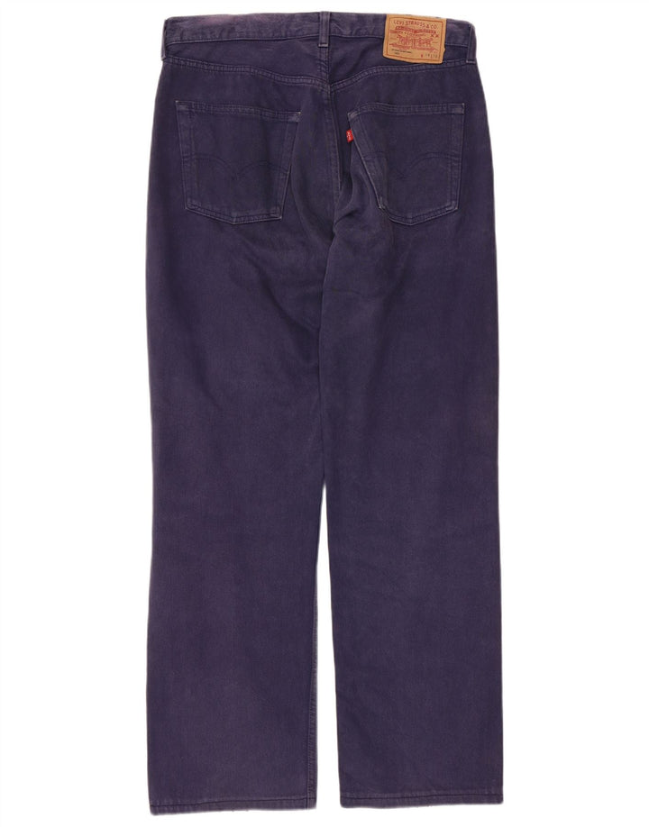 Levi's Masculino 501 Straight Jeans W34 L29 Roxo Algodão