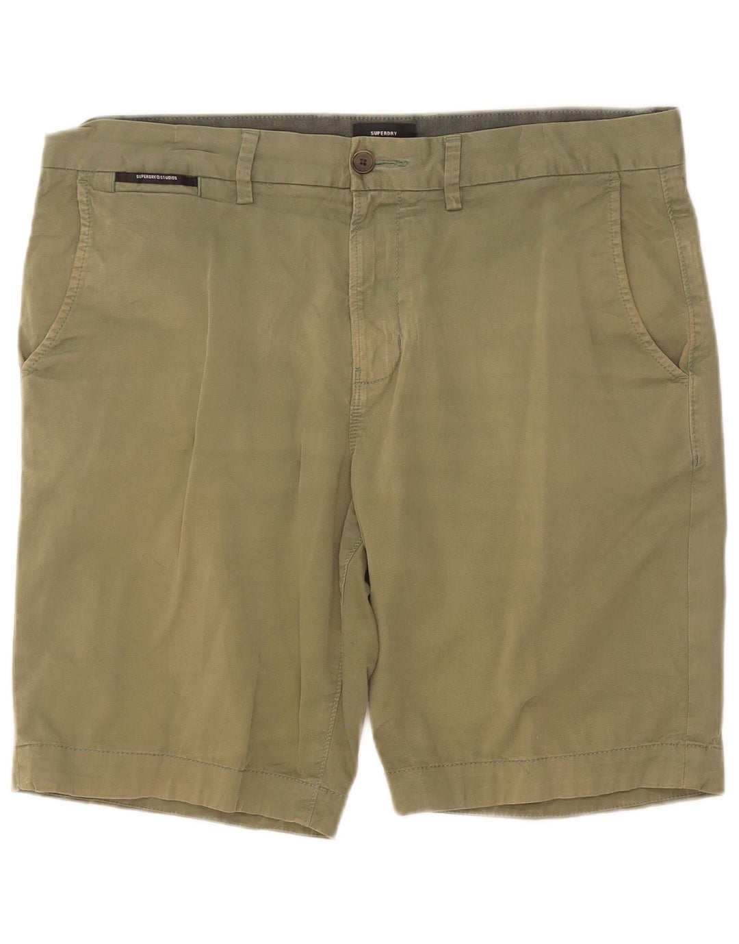 Superdry Mens Chino Shorts W34 Grande Algodão Verde