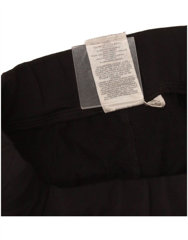 Adidas Womens Capri Leggings UK 14 Grande Preto Colorblock Poliéster