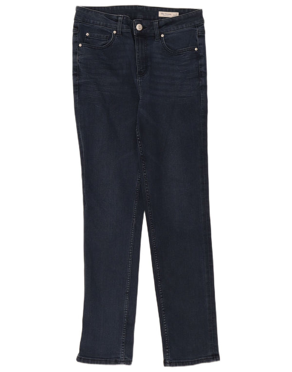 Jeans retos femininos Marks & Spencer UK 12 médio W30 L30 azul marinho