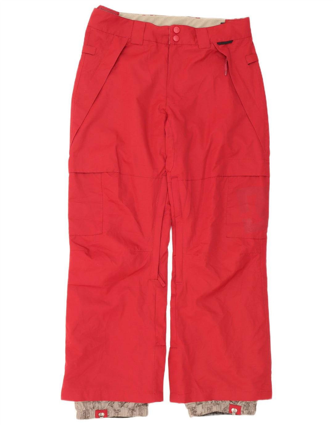 Calças de esqui masculinas DC poliéster vermelho médio