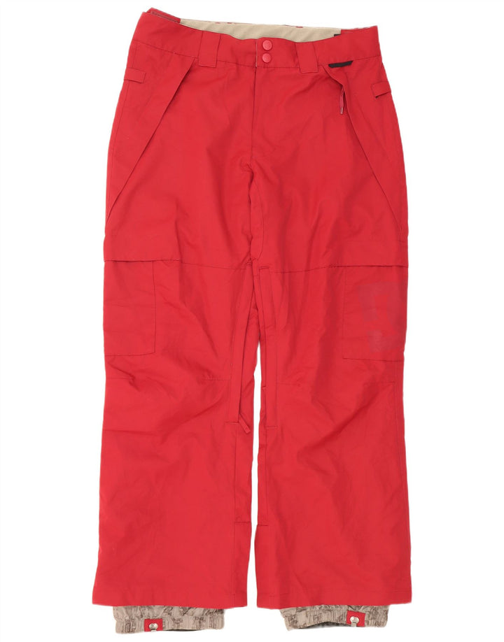 Calças de esqui masculinas DC poliéster vermelho médio